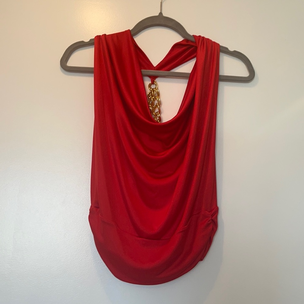 Marciano Red Chain Blouse